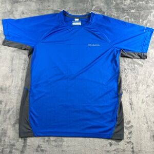 Columbia Sportswear Omni Freeze Zero T Shirt Blue Gray M/M Athletic